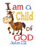 Bullseye Toy Story Christian Nursery Decor Unframed Print, I am a Child of God, John 1:12