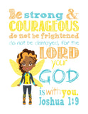 African American Christian Superhero Nursery Decor Wall Art Set of 4 Prints - Wonder Woman Supergirl Batgirl and Bumblebee