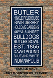 Butler Bulldogs Subway Wall Art Print