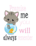 Cats Motivational Nursery Decor Set of 4 Prints Promise Me You will Always Remember You are Braver, Stronger, Smarter, and Loved