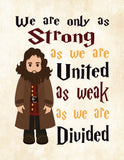 Hogwarts Inspirational Quotes Set of 4 Nursery Decor Printables Dumbledore, Hagrid and Hermione Instant Download