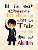 Hogwarts Inspirational Quotes Set of 4 Nursery Decor Printables Dumbledore, Hagrid and Hermione Instant Download