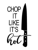 Funny Kitchen Minimalist Art Print - Chop It Like It's Hot