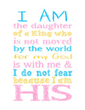 Cinderella Princess ChristianNursery Decor Set of 2 Prints - I Am The Daughter Of A King