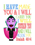 Count Sesame Street Christian Nursery Decor Print, I have made you and I will rescue you - Isaiah 46:4