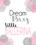 African American Ballerina Motivational Nursery Decor Wall Art Set of 4 Prints She Leaves a little Sparkle