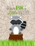Woodland Nursery Decor Set of 6 Prints, Squirrel, Raccoon, Fox, Bear, Owl,and Hedgehog - Motivational Quotes