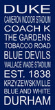 Duke Blue Devils Subway Wall Art Print