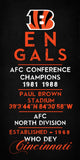 Cincinnati Bengals Eye Chart chalkboard subway print