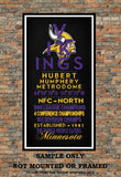 Minnesota Vikings - Eye Chart chalkboard print - sports, football, gift for fathers day, subway sign - Eyechart wall art
