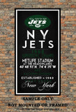 New York Jets- Eye Chart chalkboard print - sports, football, gift for fathers day, subway sign - Eyechart wall art