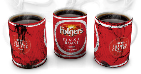 Folgers Vintage Distressed Retro Cool Mug
