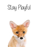 Woodland Nursery Art Set of 4 Prints - Stay Playful, Be Brave, Grow Wise, Be Kind