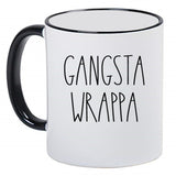 Gangsta Wrappa - Funny Cute Adorable Farmhouse Black and White 11 Ounce Ceramic Coffee Mug