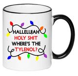 Where's the Tylenol Griswolds Christmas Vacation Funny Black and White 11 Ounce Ceramic Coffee Mug