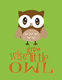 Woodland Nursery Decor Set of 4 Prints, Grow Wise Owl, Live Wild Deer, Stay Clever Fox, Be Brave Bear