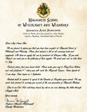 Personalized Harry Potter Acceptance Letter with Envelope from Hogwarts School of Witchcraft and Wizardry