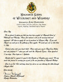 Personalized Harry Potter Acceptance Letter with Envelope from Hogwarts School of Witchcraft and Wizardry