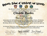 Personalized Harry Potter Diploma - Hogwarts School of Witchcraft and Wizardry Degree of Master of Wizardry - Instant Download