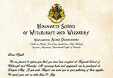 Personalized Acceptance Letter Hogwarts School of Witchcraft and Wizardry You've been Accepted!