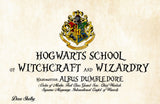 Personalized Harry Potter Acceptance Letter with Apology for late delivery Hogwarts School of Witchcraft and Wizardry