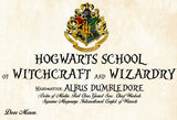 Personalized Wizard Acceptance Letter with Apology from Hogwarts School of Witchcraft and Wizardry