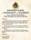 Personalized Harry Potter Acceptance Letter with Apology from Hogwarts School of Witchcraft and Wizardry - Headmistress McGonagall