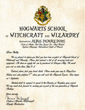 Personalized Wizard Acceptance Letter with Apology from Hogwarts School of Witchcraft and Wizardry