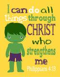 Christian Superhero Nursery Decor Set of 4 Unframed Prints Captain America Spiderman and Hulk with Bible Verses