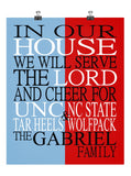 A House Divided UNC Tar Heels & NC State Wolfpack personalized Christian print