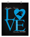 Carolina Panthers Love - Perfect Gift, football sports art - multiple sizes