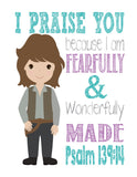 Star Wars Set of 4 - Christian Nursery Decor Wall Art Print - Jyn, R2D2, Love - Bible Verse - Multiple Sizes