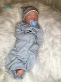 Liam 18" Sleeping Reborn with Painted Hair, 3/4 Arms and Full Legs - Available for Immediate Adoption