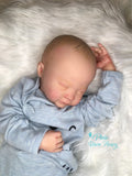 Liam 18" Sleeping Reborn with Painted Hair, 3/4 Arms and Full Legs - Available for Immediate Adoption