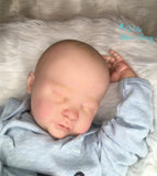 Liam 18" Sleeping Reborn with Painted Hair, 3/4 Arms and Full Legs - Available for Immediate Adoption