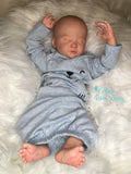 Liam 18" Sleeping Reborn with Painted Hair, 3/4 Arms and Full Legs - Available for Immediate Adoption