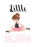 Ballerina Inspirational Nursery Decor Set of 4 Prints - Little But Fierce