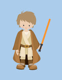 Star Wars Nursery Decor Set of 4 Prints - Luke Skywalker, Love, Chewbacca, The Force is Strong with this One