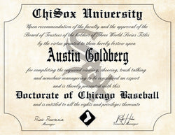 Chicago White Sox Ultimate Baseball Fan Personalized Diploma - 8.5" x 11"