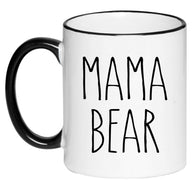 Mama Bear Farmhouse Mug Rae Dunn Inspired Coffee Cup, Gift for Her, Farmhouse Decor, Gift for Women, Hot Chocolate, 11 Ounce Ceramic Mug