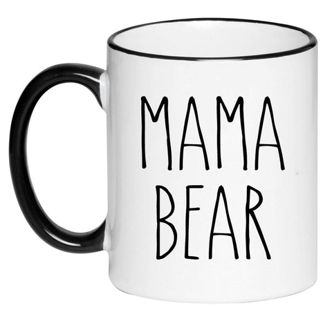 Mama Bear Farmhouse Mug Rae Dunn Inspired Coffee Cup, Gift for Her, Farmhouse Decor, Gift for Women, Hot Chocolate, 11 Ounce Ceramic Mug