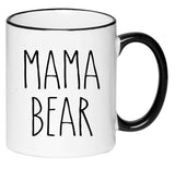 Mama Bear Farmhouse Mug Rae Dunn Inspired Coffee Cup, Gift for Her, Farmhouse Decor, Gift for Women, Hot Chocolate, 11 Ounce Ceramic Mug