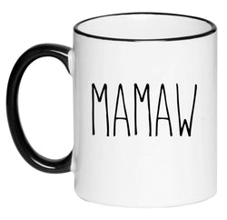 Mamaw Farmhouse Mug Rae Dunn Inspired Coffee Cup, Gift for Her, Farmhouse Decor, Gift for Women, Hot Chocolate, 11 Ounce Ceramic Mug