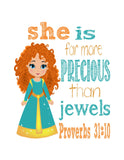 Disney Princesses - Christian Nursery Decor Wall Art Set of 11 Printables - Instant Download