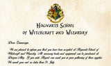 Personalized Harry Potter Acceptance Letter - Hogwarts School of Witchcraft and Wizardry Signed by Dumbledore