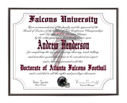 Personalized Wood Plaque of the Atlanta Falcons for the Ultimate Football Fan