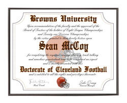 Personalized Wood Plaque of the Cleveland Browns for the Ultimate Football Fan