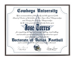 Personalized Wood Plaque of the Dallas Cowboys for the Ultimate Football Fan