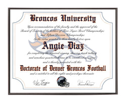 Personalized Wood Plaque of the Denver Broncos for the Ultimate Football Fan