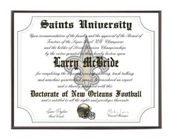 Personalized Wood Plaque of the New Orleans Saints for the Ultimate Football Fan